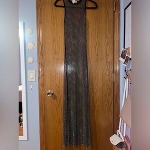 Zara Rhinestone Mesh Dress